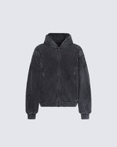 KIIKIOCLUB—Deconstructed Armor Zipper Hoodie
