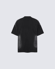 Vintage Spray-Print Distressed Studded New Tee
