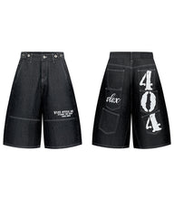American Multi Pocket Wide Leg Denim Pants