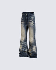 American Vintage Whiskered Flared Jeans