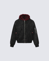 American Retro Fur-Collar Fleece-Lined Cotton Jacket