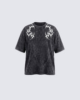 Vintage Washed Tribal Print T-Shirt