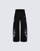 Vintage Tribal Print Relaxed Sweatpants