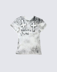 Distressed Gothic Cross Graphic Tee