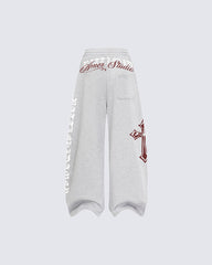 Gothic Letter Cross Street Sweatpants