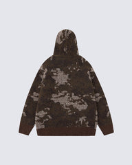Unisex Creative Design Hooded Knit Sweater