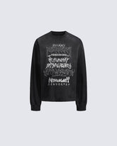 Gothic Letter Graffiti Long Sleeve T-Shirt