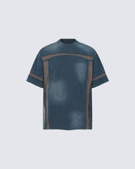 American Utility Contrast Panel Boxy New Tee