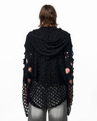 Spring Hollow Out Hoodie Knit Sweater