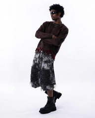 KIIKIO-Post-Apocalyptic Spray-Wash Long Sleeve T