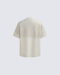 New Vintage Washed Floral Letter T-Shirt