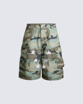 New Military Camo Cargo Shorts