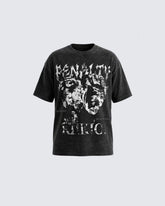 American Washed Distressed Graphic Oversized T-Shirt