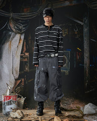 American Wrinkled A-Line Utility Jeans