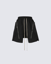 Minimal Zipper Detail Street Shorts
