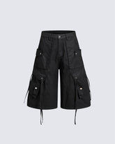 High-Street Drawstring Cargo Shorts