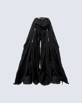Futuristic Zipper Cargo Pants