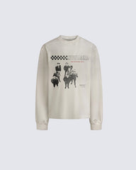 Vintage Distressed Washed Long Sleeve T-Shirt