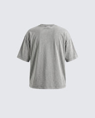 Vintage Washed Chain Cross Graphic Oversized T-Shirt