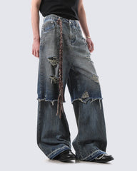 Layered Patchwork Wasteland Jeans