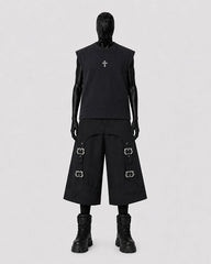 Dark Gothic Cross Sleeveless Streetwear Vest
