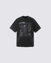 Vintage Graphic Print Music Theme Short Sleeve