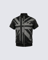 Light Asian Street Stand Collar Zip Tee Jacket