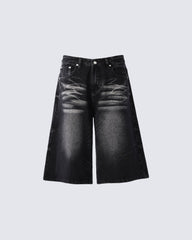Vintage Washed Split Hem 7/10 Denim Pants