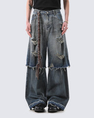 Layered Patchwork Wasteland Jeans