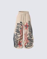 New Winter American Street Style Fleece Sweatpants