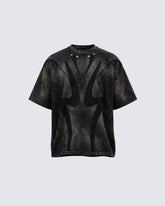 Retro Slob Style Structured Distressed T-Shirt