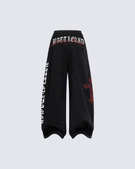 Gothic Letter Cross Street Sweatpants