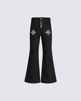 Y2K New American Star Graphic Flare Pants