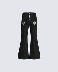 Y2K New American Star Graphic Flare Pants