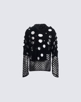 Spring Hollow Out Hoodie Knit Sweater