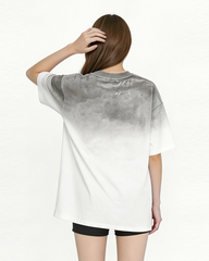 Gradient Gothic Cross Graphic Oversized T-shirt