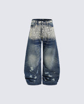 American Punk Metal Blade Denim Pants