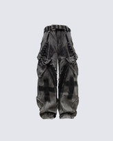 (Clearance)Paint-Splattered Distressed Wide-Leg Jeans