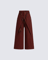 Deconstructed Double-Layer Panel Pants