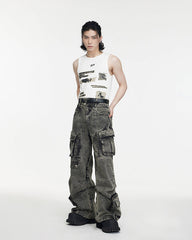 Vintage Multi Pocket Cargo Jeans