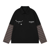 Omirad Layered Graphic Long Sleeve Polo
