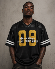 Vintage Casual Number Print Mesh Tee