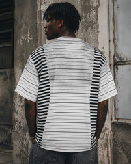 Retro Classic Striped Distressed Short-Sleeved T-Shirt