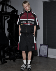 Vintage Colorblock Graphic Track Shorts