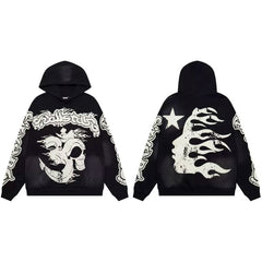 Hellstar Washed Retro Hoodie Black