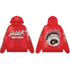 Hellstar Loose Washed Hoodie Red