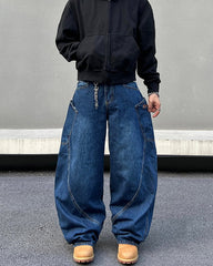 Large Pocket Curved Jeans