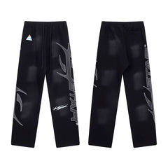 Hellstar Washed Straight Pants Black