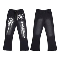 Hellstar Washed Trendy Pants Black