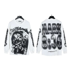 Hellstar High Street Long Sleeve Tee White 8:36